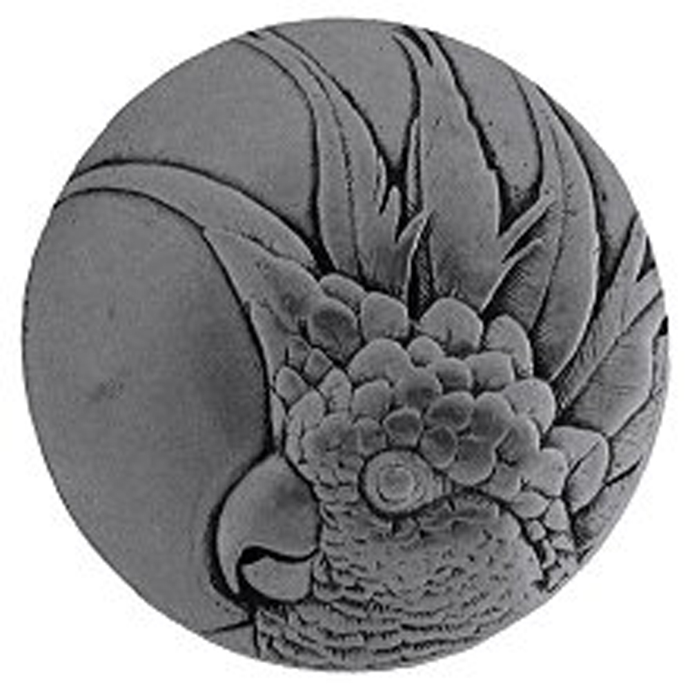 Notting Hill NHK-327-BP-R Cockatoo Knob Brilliant Pewter  (Large - Right side)